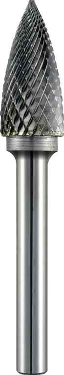 TC ROTARY BURR 6MM ARC POINTED NOSE FOR HARD METALS TC ROTARY BURR 6MM ARC POINTED NOSE FOR HARD METALS