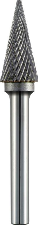 TC ROTARY BURR 6MM CONICAL POINTED NOSE FOR HARD METALS TC ROTARY BURR 6MM CONICAL POINTED NOSE FOR HARD METALS