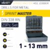 ALPEN SPRINT MASTER 25 PCS SET KM25 1 - 13 X 0.5MM METAL CASE