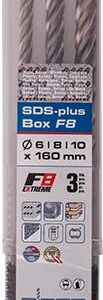 SDS PLUS F8 EXTREME 3PIECE SET 6 8 & 10mm