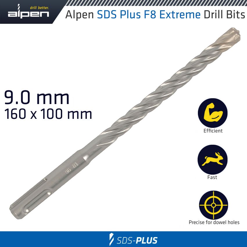 SDS PLUS F8 EXTREME 160X100 9mm HAMMER BIT SDS PLUS F8 EXTREME 160X100 9mm HAMMER BIT