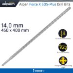 FORCE X 14.0 x 450/400  SDS-PLUS DRILL BIT X4 CUTTING EDGES