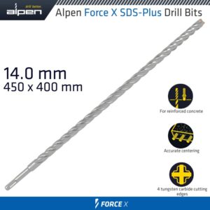 FORCE X 14.0 x 450/400  SDS-PLUS DRILL BIT X4 CUTTING EDGES