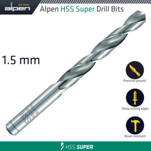 HSS SUPER DRILL BIT 1.5MM BULK