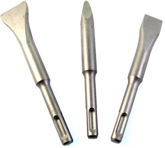 SDS SHORT CHISEL SET PLASTIC TUBE POINT X140MM FLAT 20X140 WIDE 30X140 SDS SHORT CHISEL SET PLASTIC TUBE POINT X140MM FLAT 20X140 WIDE 30X140