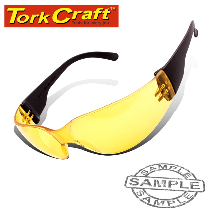 SAFETY EYEWEAR GLASSES YELLOW IN POLY BAG SAFETY EYEWEAR GLASSES YELLOW IN POLY BAG
