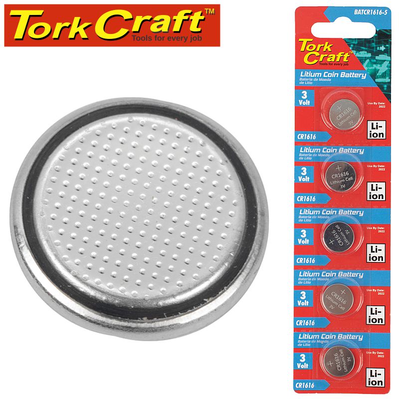 CR1616 3V LITHIUM COIN BATTERY X5 PACK (MOQ 20) CR1616 3V LITHIUM COIN BATTERY X5 PACK (MOQ 20)