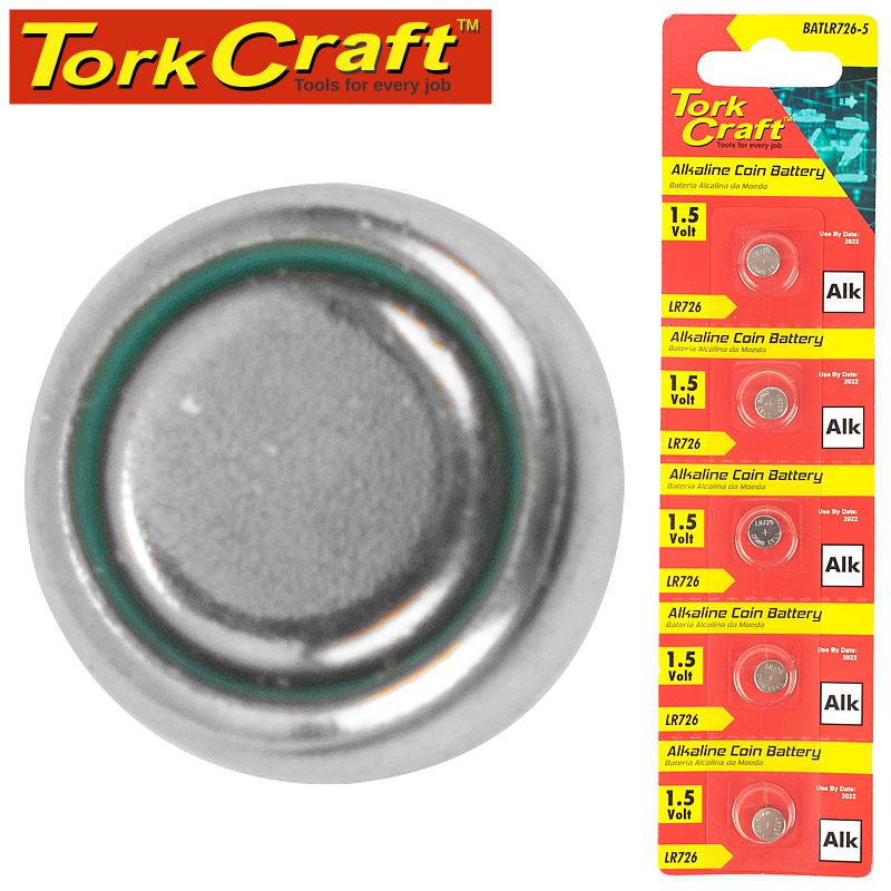 LR726 ALKALINE COIN BATTERY X5 PACK (MOQ 20) LR726 ALKALINE COIN BATTERY X5 PACK (MOQ 20)