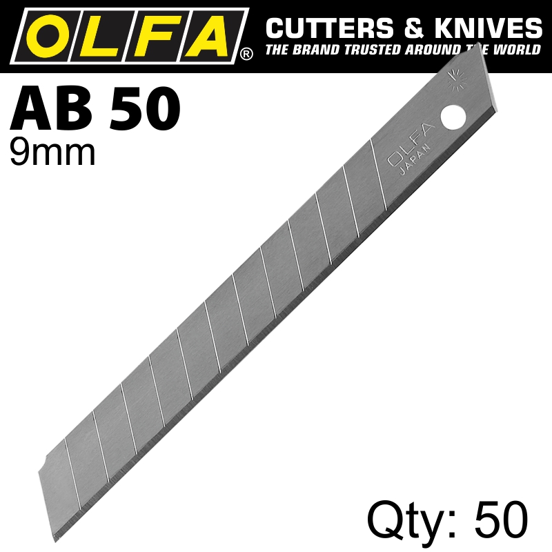 OLFA BLADES AB-50 50/PACK 9MM OLFA BLADES AB-50 50/PACK 9MM