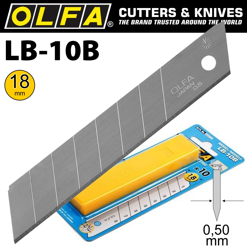 OLFA BLADES LB-10B 10/PACK 18MM OLFA BLADES LB-10B 10/PACK 18MM