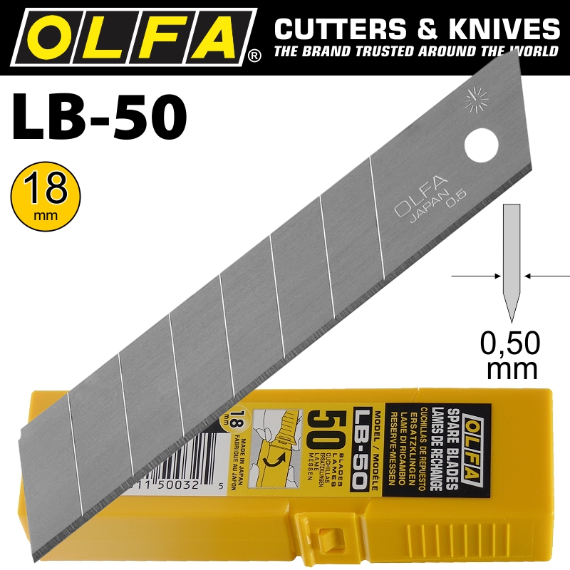 OLFA BLADES LB-50 50/PACK 18MM OLFA BLADES LB-50 50/PACK 18MM