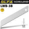 OLFA INSULATION BLADE 18MM IN PLASTIC CASE