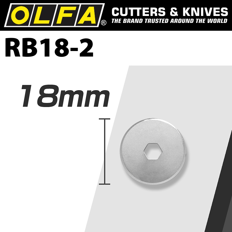 OLFA BLADES ROTARY RB18-2 2/PACK 18MM OLFA BLADES ROTARY RB18-2 2/PACK 18MM