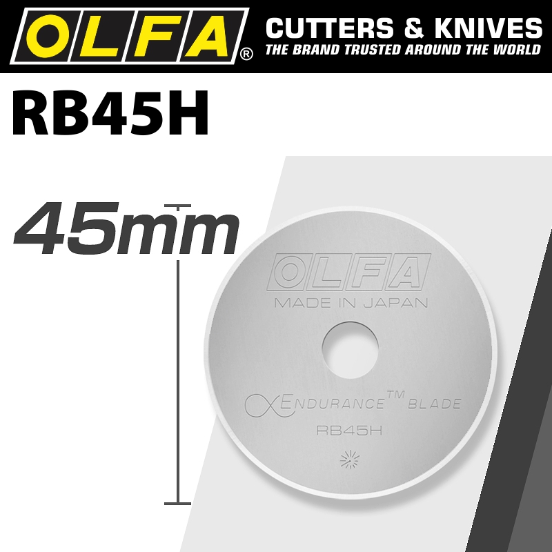 OLFA ENDURANCE BLADE FOR ROTARY CUTTER RB45-1 1/PACK 45MM OLFA ENDURANCE BLADE FOR ROTARY CUTTER RB45-1 1/PACK 45MM