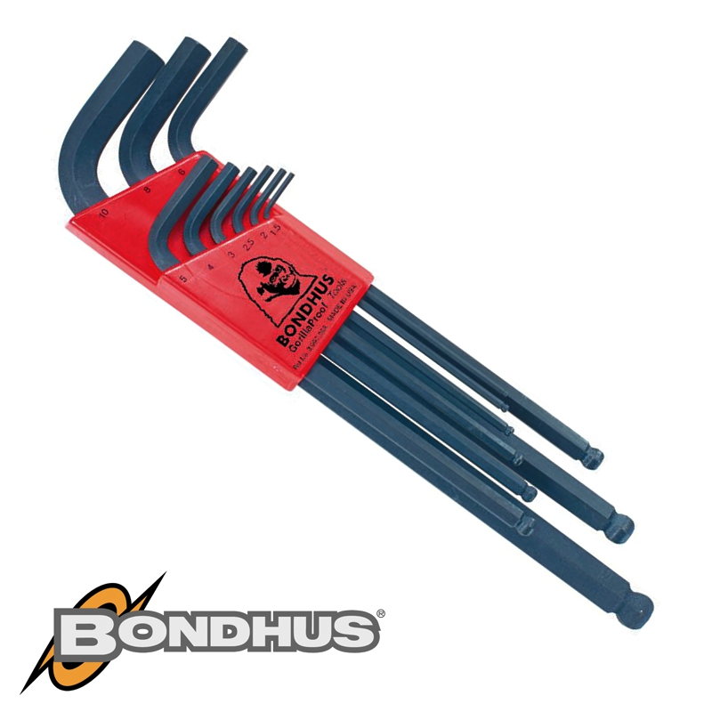 BALL END L-WRENCH 9PC SET 1.5-10MM PROGUARD FINISH BALL END L-WRENCH 9PC SET 1.5-10MM PROGUARD FINISH