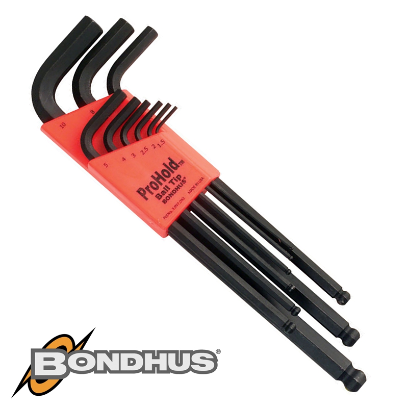 BALL END L-WRENCH 9PCE SET 1.5-10MM PROHLD BALL END L-WRENCH 9PCE SET 1.5-10MM PROHLD