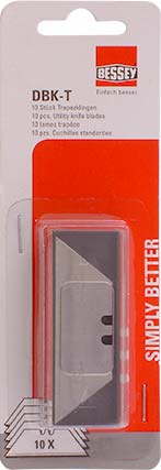 BESSEY STANDARD BLADES FOR BS DBKPH FOLDING & UTILITY KNIFE 10PIECE BESSEY STANDARD BLADES FOR BS DBKPH FOLDING & UTILITY KNIFE 10PIECE