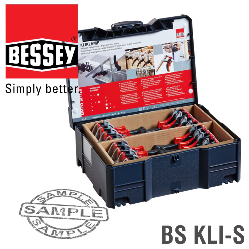 BESSEY KLIKLAMP DISPLAY BOX 16 ASSORTED CLAMPS BESSEY KLIKLAMP DISPLAY BOX 16 ASSORTED CLAMPS