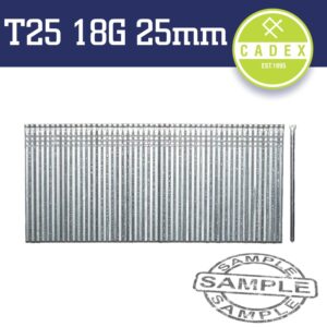 CADEX T25 BRAD NAIL 18G 25MM GALV 5000PCE