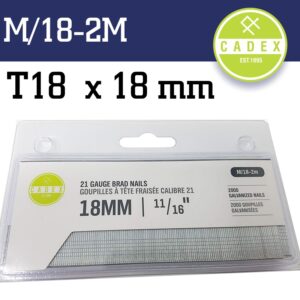 CADEX T18 BRAD NAIL 21G 18MM GALV 2000PCE