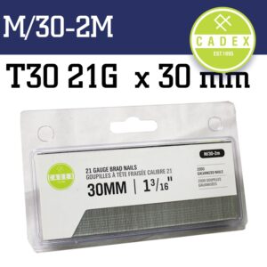 CADEX T30 BRAD NAIL 21G 30MM GALV 2000PCE