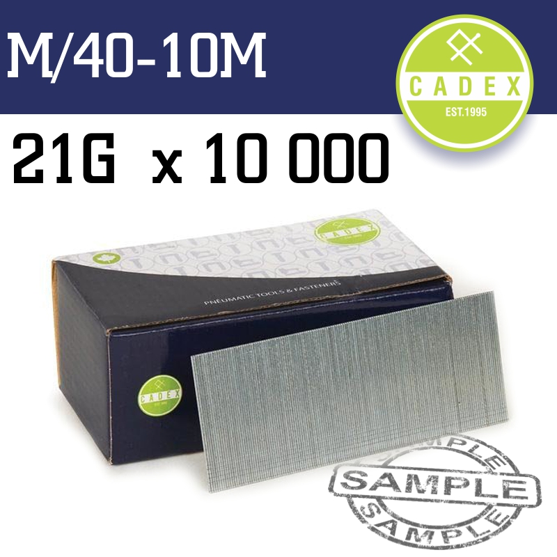 CADEX T40 BRAD NAIL 21G 40MM GALV 10000PCE CADEX T40 BRAD NAIL 21G 40MM GALV 10000PCE