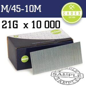 CADEX T45 BRAD NAIL 21G 45MM GALV 10000PCE