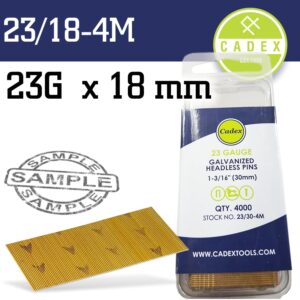 CADEX HEADLESS PIN 23G 18MM GALV  4000PCE