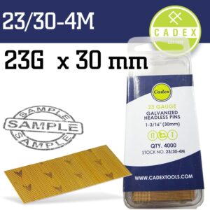 CADEX HEADLESS PIN 23G 30MM GALV 4000PCE