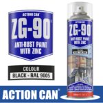 BLACK GALVANISING ZINC PAINT ZG-90 BLACK 500ML COLD RAPID DRY