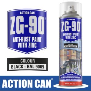 BLACK GALVANISING ZINC PAINT ZG-90 BLACK 500ML COLD RAPID DRY