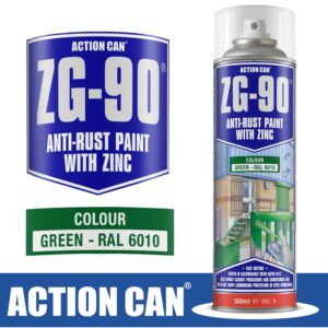ANTI RUST SPRAY ZG-90 GREEN 500ML COLD ZINC GALVANISING RAPID DRY