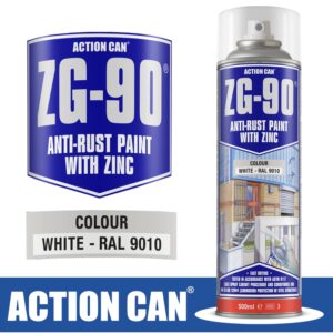 WHITE GALVANISING ZINC PAINT SPRAY ZG-90 WHITE 500ML COLD RAPID DRY