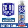 ANTI RUST SPRAY ZG-90 BLUE 500ML COLD ZINC GALVANISING RAPID DRY