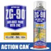 ANTI RUST SPRAY ZG-90 YELLOW 500ML COLD ZINC GALVANISING RAPID DRY