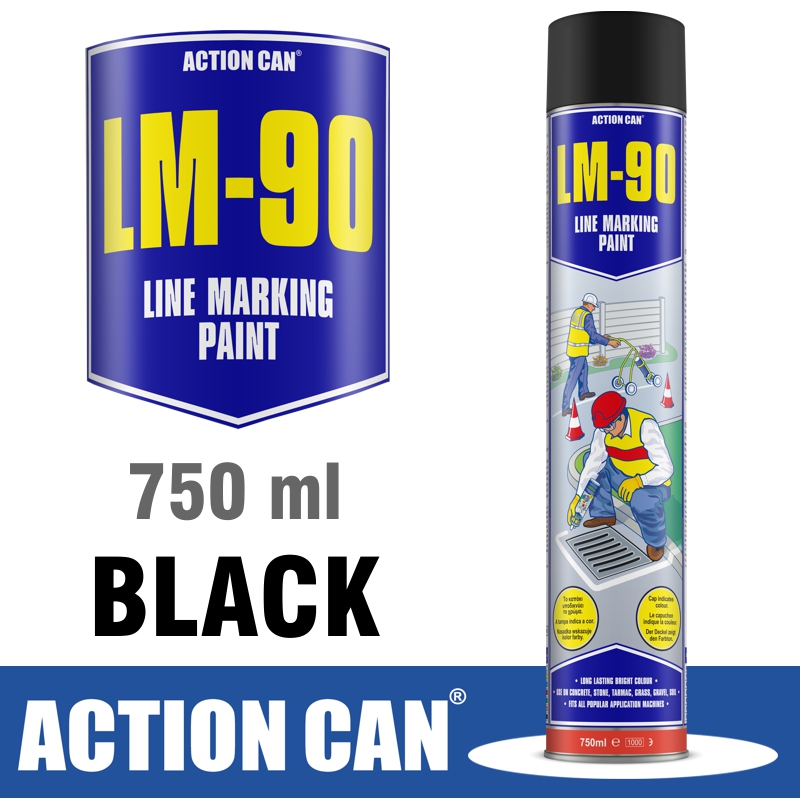 LINE MARKING PAINT LM-90 BLACK 750ML LINE MARKING PAINT LM-90 BLACK 750ML