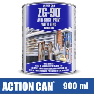 ANTI RUST PAINT ZG-90 SILVER 900ML COLD ZINC GALVANISING RAPID DRY