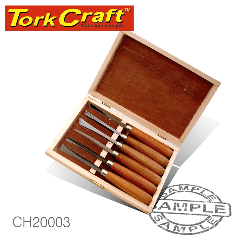 CHISEL SET WOOD CARVING 6 PIECE WOODEN BOX CHISEL SET WOOD CARVING 6 PIECE WOODEN BOX