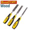 WOOD CHISEL 140MM BLADE 3PC 13/19/25 WITH PVC HANDLE