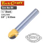 ROUTER BIT CORE BOX 3/8'