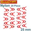 CLAMP SPRING NYLON 25MM 20PCE SET