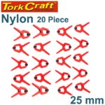 CLAMP SPRING NYLON 25MM 20PCE SET