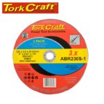 CUTTING DISC (3 PK) STEEL 230X2.0X22.23MM (ABR230S-1)