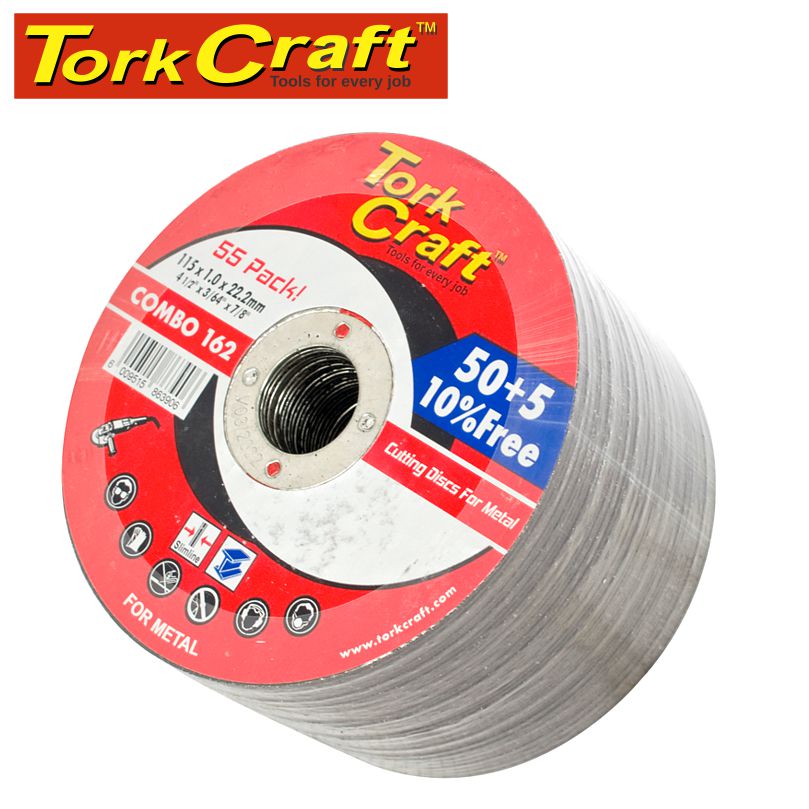 50 + 5 FREE CUTTING DISC METAL 115 x 1.0 x 22.2 MM 50 + 5 FREE CUTTING DISC METAL 115 x 1.0 x 22.2 MM