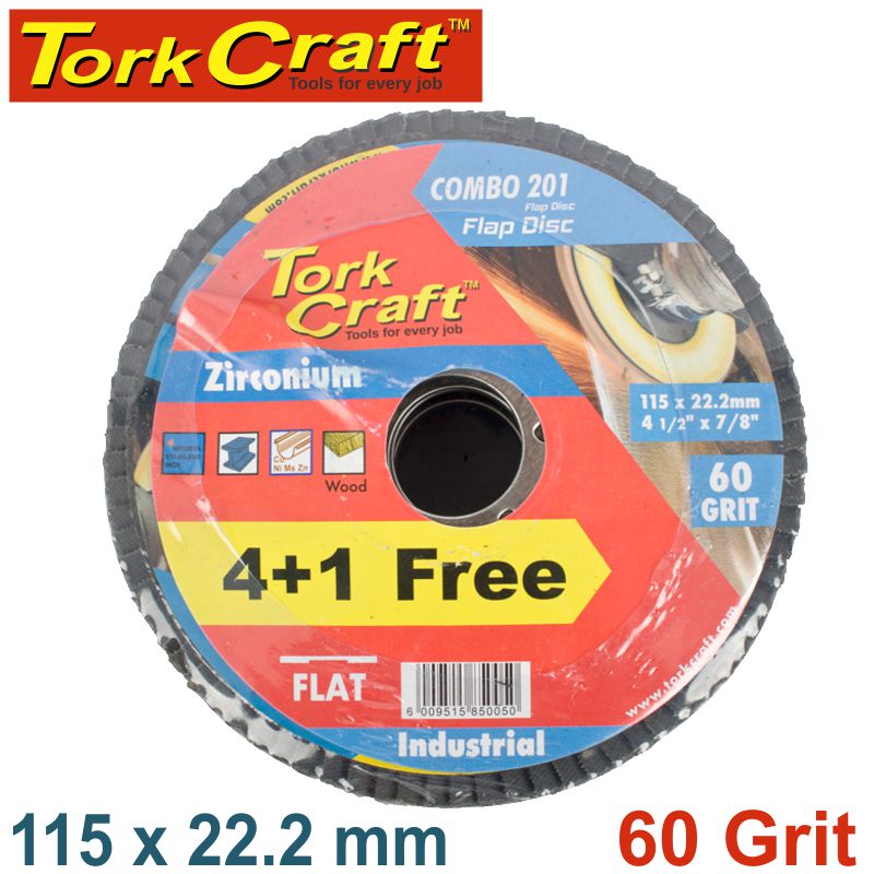 FLAP DISC ZIRCONIUM 115MM 60 GRIT FLAT 4+1 FREE FLAP DISC ZIRCONIUM 115MM 60 GRIT FLAT 4+1 FREE