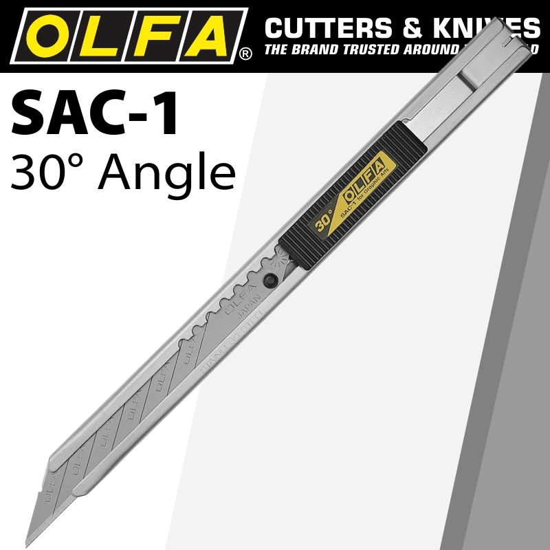 OLFA GRAPHIC ART KNIFE STAINLESS 30 degree angled blade SNAP OFF OLFA GRAPHIC ART KNIFE STAINLESS 30 degree angled blade SNAP OFF