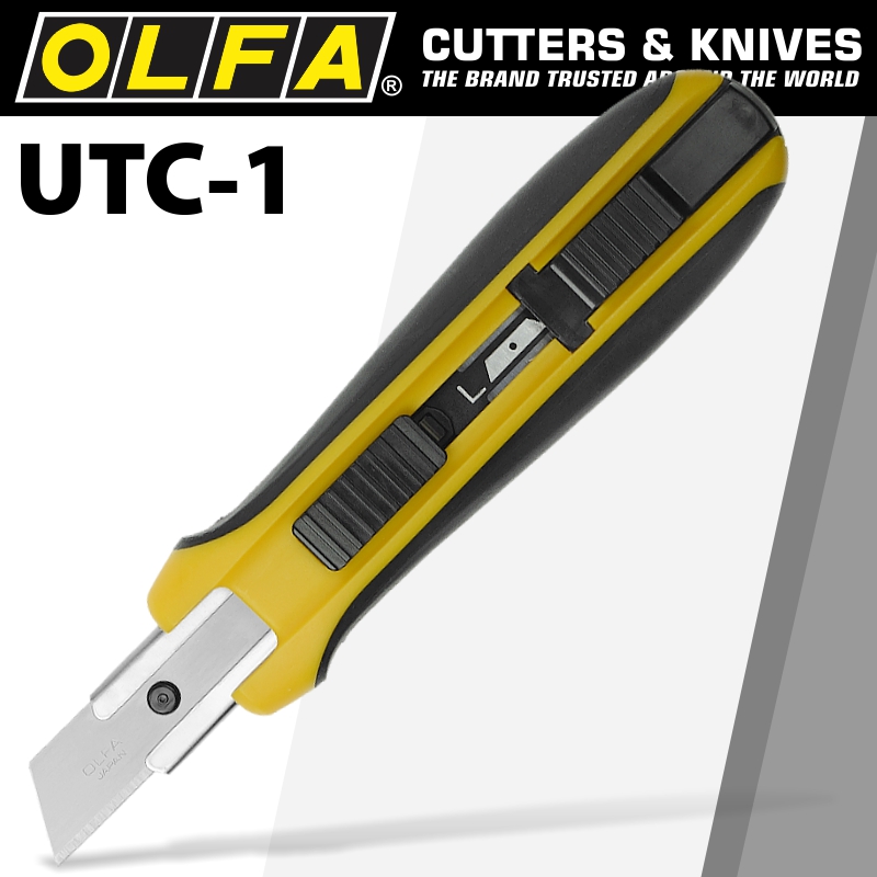 OLFA UTILITY KNIFE WITH SOLID BLADE Non Slip Grip HEAVY DUTY OLFA UTILITY KNIFE WITH SOLID BLADE Non Slip Grip HEAVY DUTY