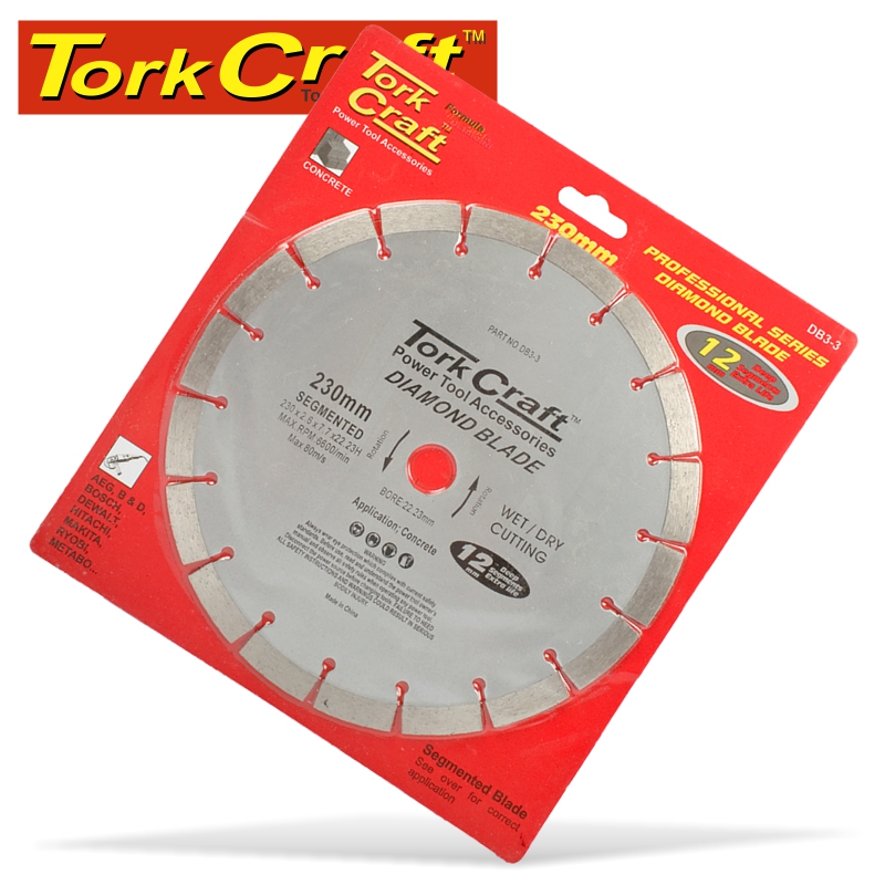 DIAMOND BLADE SEGMENTED 230MM FOR CONCRETE 12MM DEEP SEGMENTS DIAMOND BLADE SEGMENTED 230MM FOR CONCRETE 12MM DEEP SEGMENTS