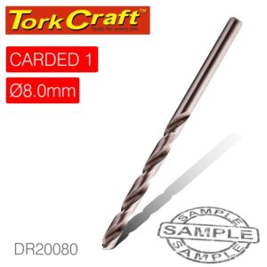 DRILL BIT HSS INDUSTRIAL 8.0MM 135DEG 1/CARD