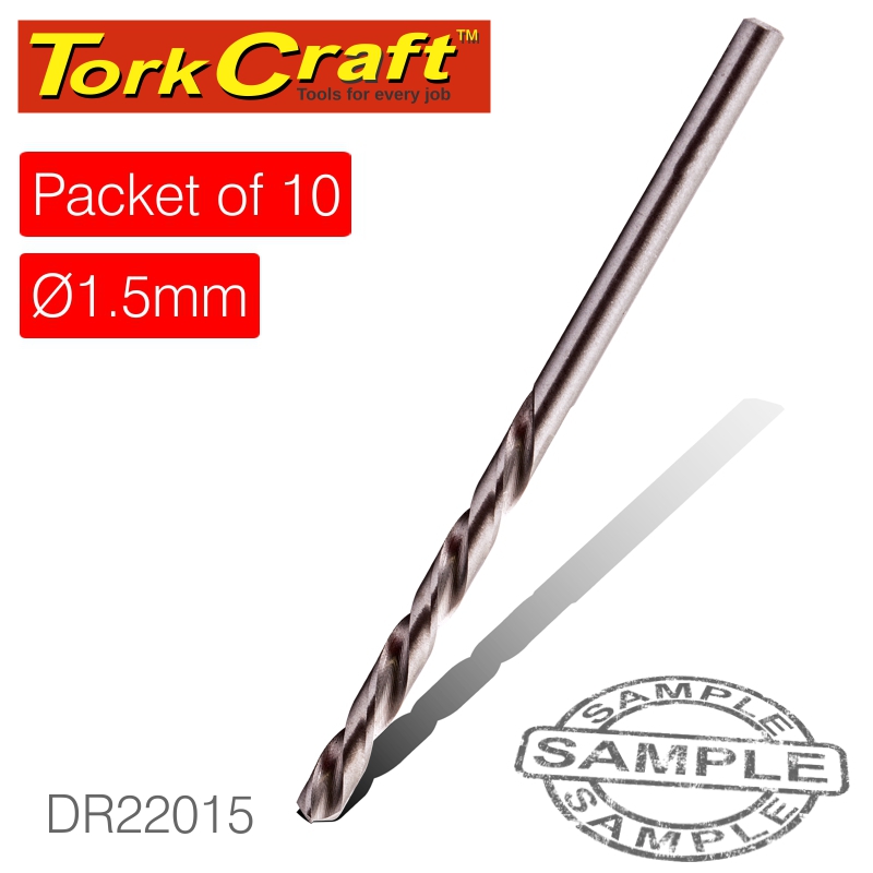 DRILL BIT HSS INDUSTRIAL 1.5MM 135DEG PACKET OF 10 DRILL BIT HSS INDUSTRIAL 1.5MM 135DEG PACKET OF 10